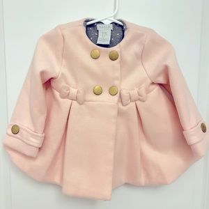 Beautiful Tahari Blush Pink Pea Coat 12 month old Baby Girl